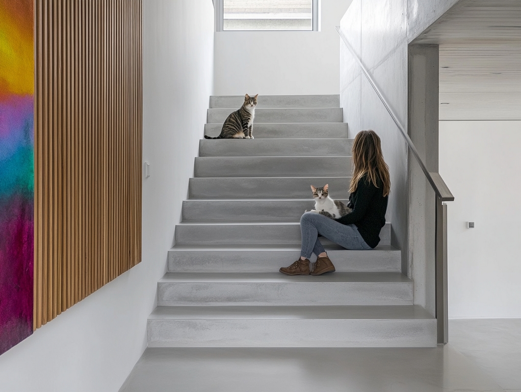 Schody z mikrocementu