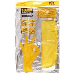 Rękawice XL- żółte lateksowe flokowane