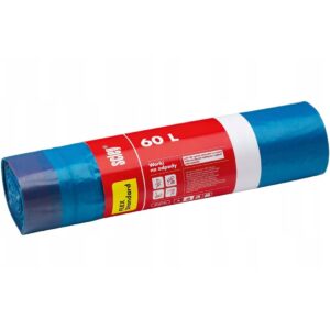 Scley worki 60L z taśmą 0,025mm /10szt